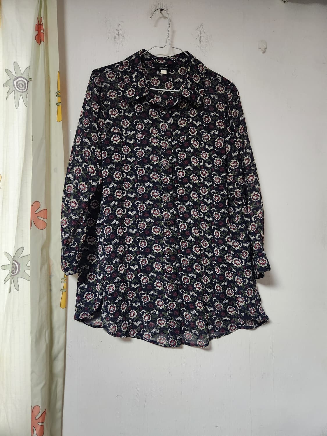 안감있고 기장긴 꽃무늬  블라우스F(85) 상품이미지1