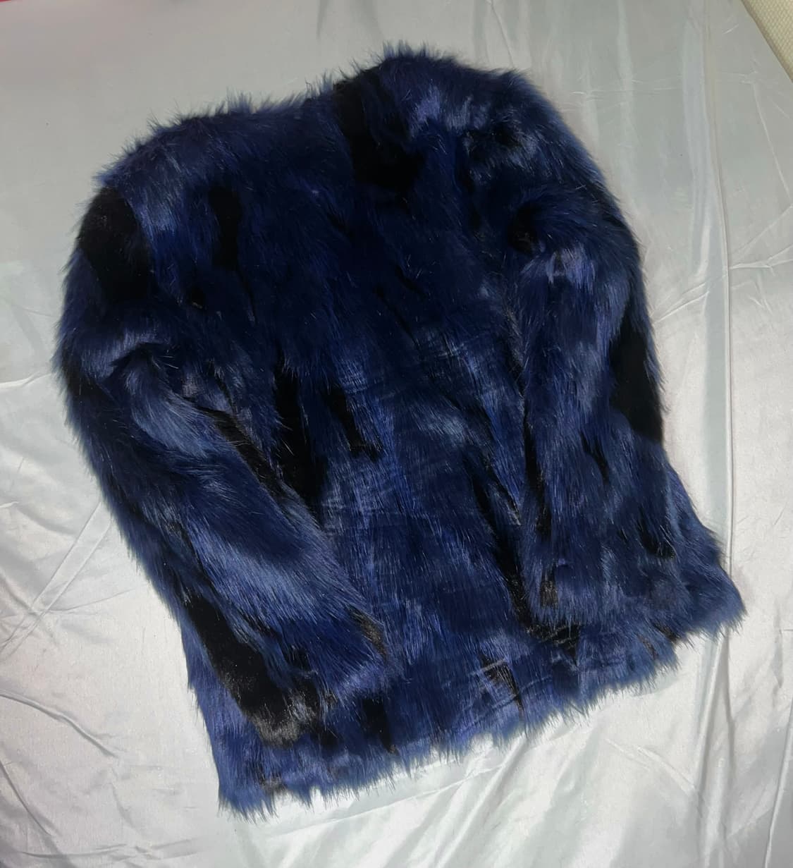 ✨Vintage blue cow pattern fur 오네갸루 퍼자켓✨ 상품이미지3