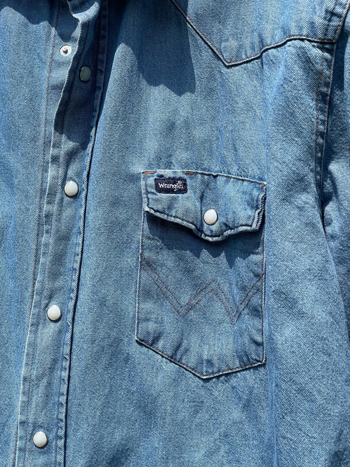 빈티지 랭글러 웨스턴 데님셔츠 xl 상품이미지7