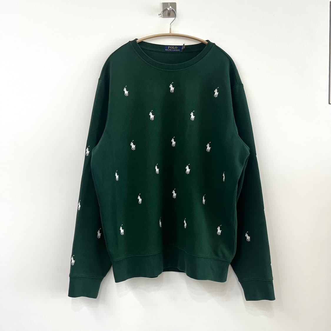 폴로 랄프로렌 신형 자수 포니 딥그린 맨투맨 상품이미지2