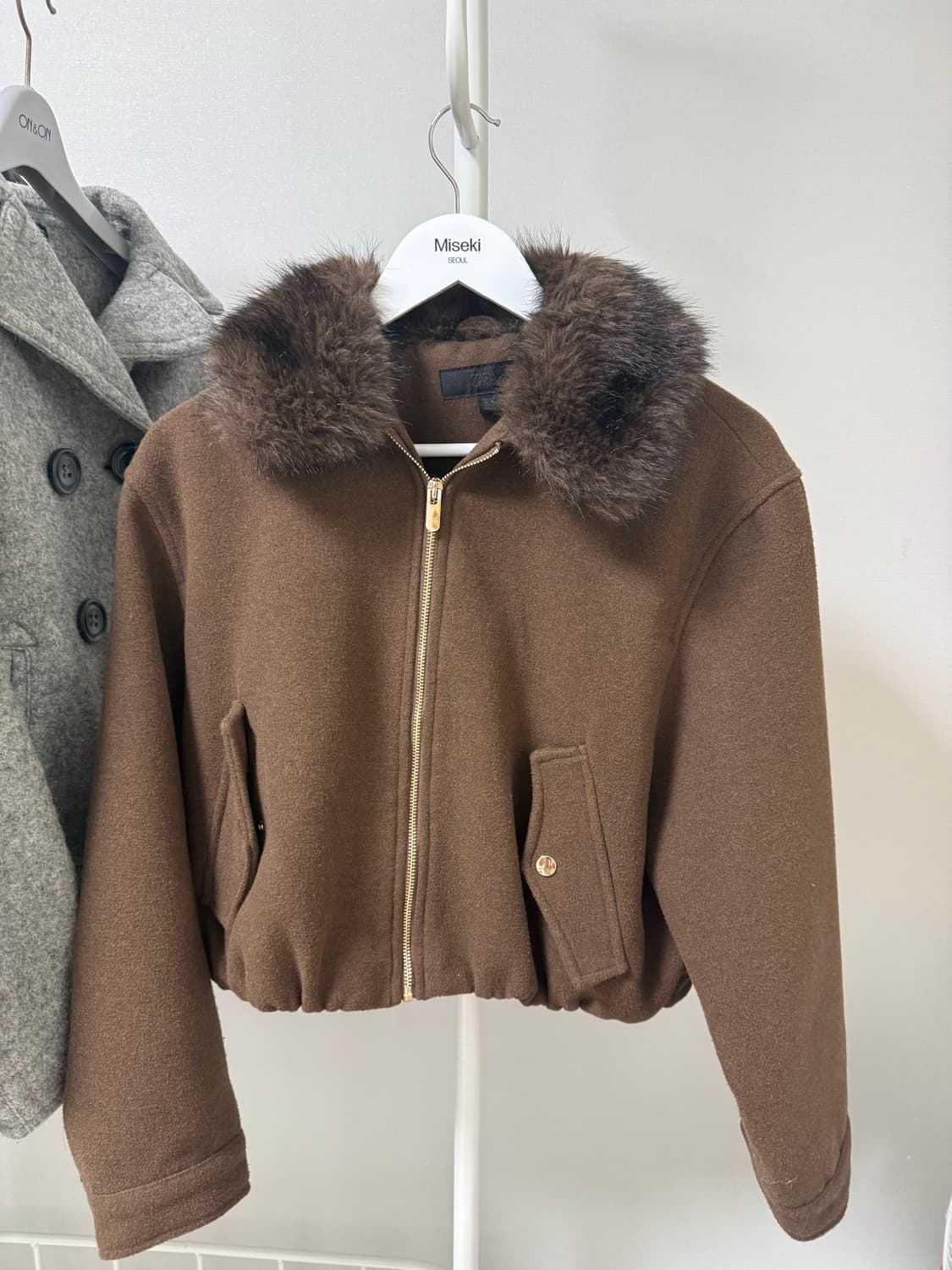 자라 퍼 자켓  상품이미지1