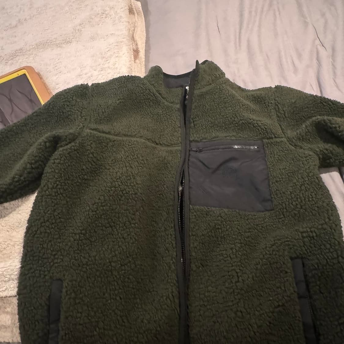 스투시 쉐르파 플리스 자켓 카키 상품이미지2