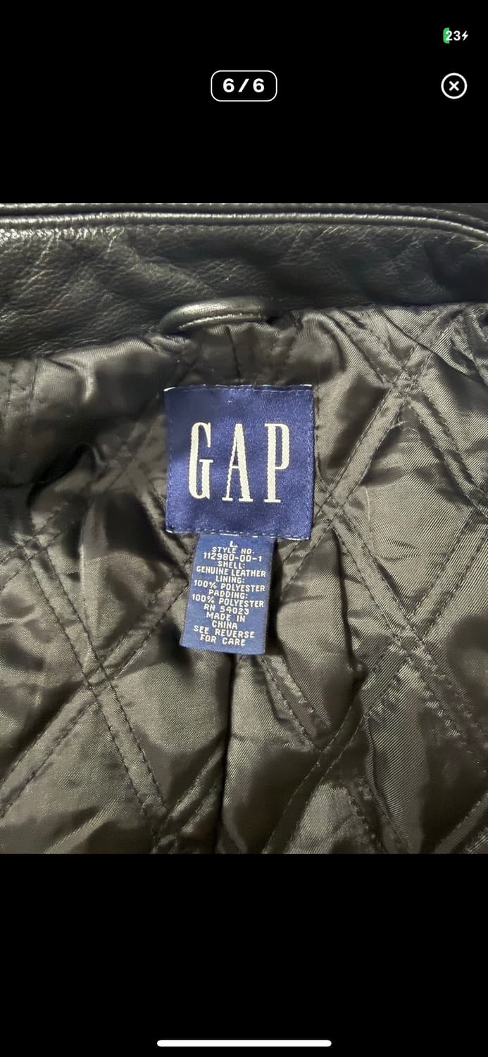 Gap  올드갭 레더 피코트 상품이미지6