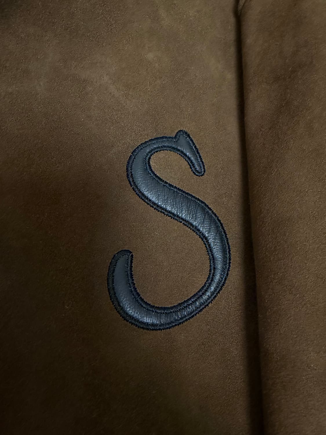 (M) 에스티유 스웨이드 바시티 자켓 브라운 상품이미지5