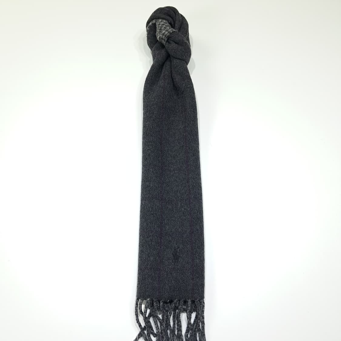 MX425 폴로 이태리판 램스울 양면 하운드투스 차콜 머플러 목도리 상품이미지5