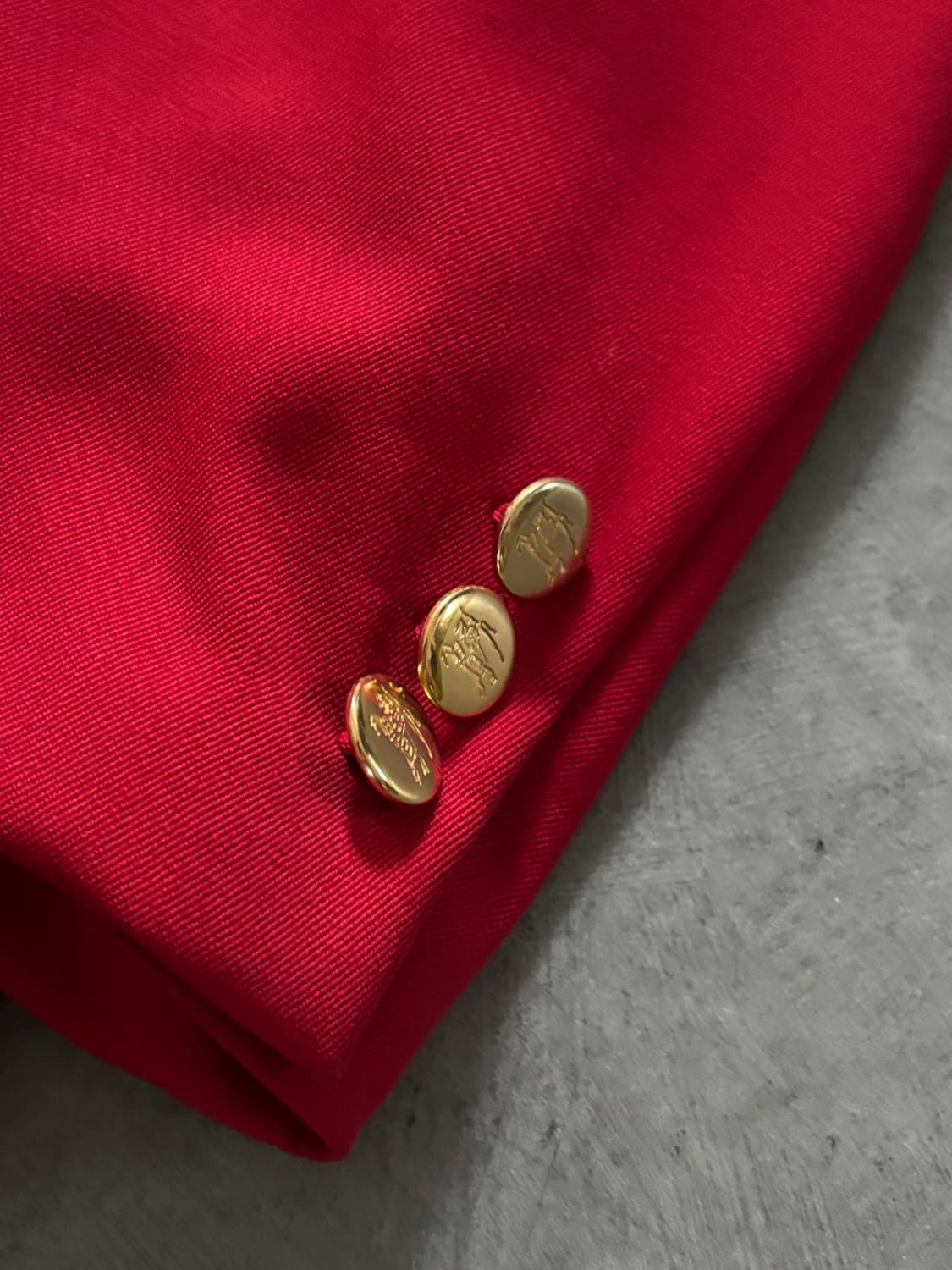 Burberry 버버리 레드컬러 금장버튼 울 더블 블레이저 상품이미지6