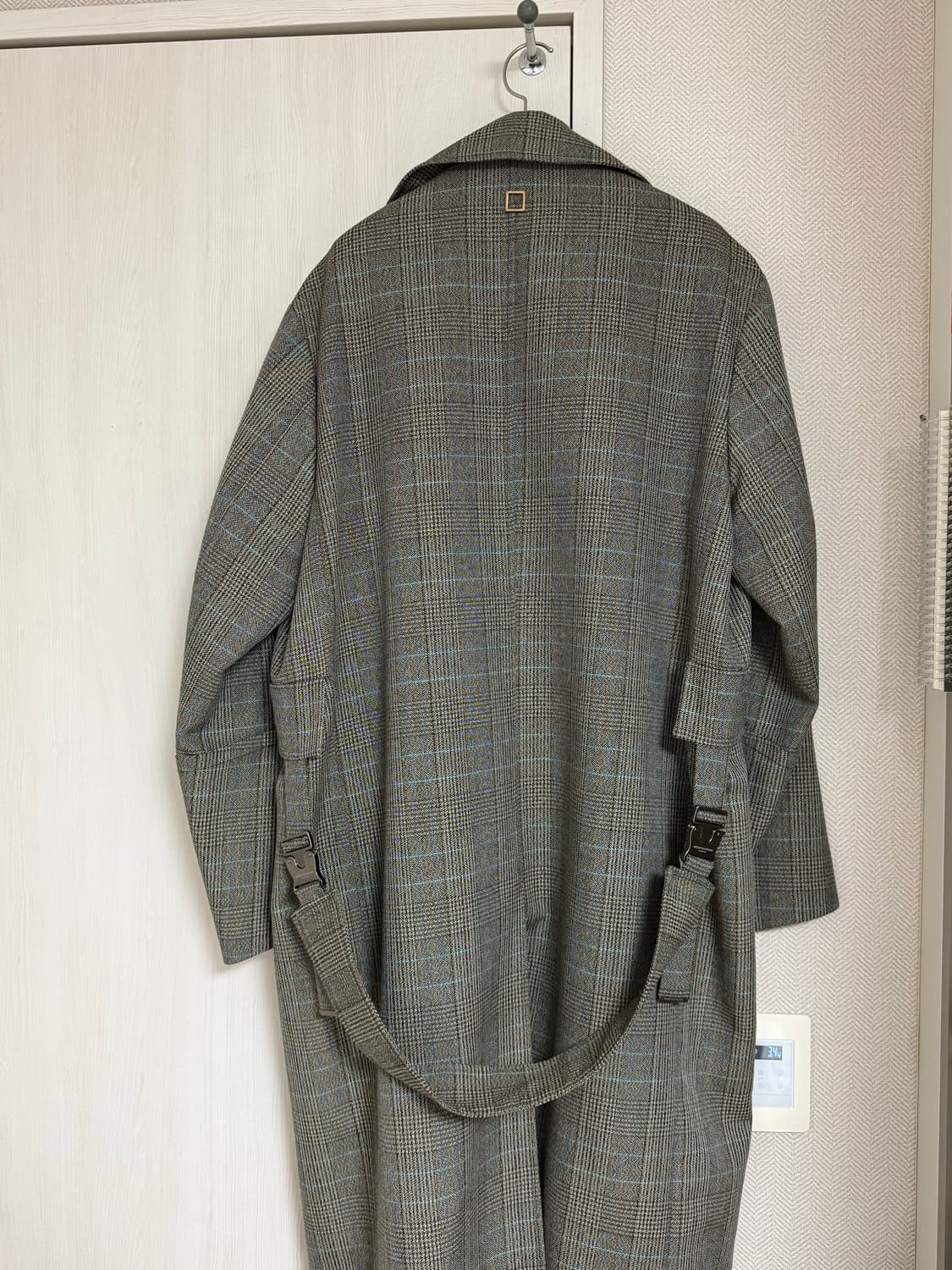 (48) 20ss 우영미 턴업체크 맥코트 상품이미지2