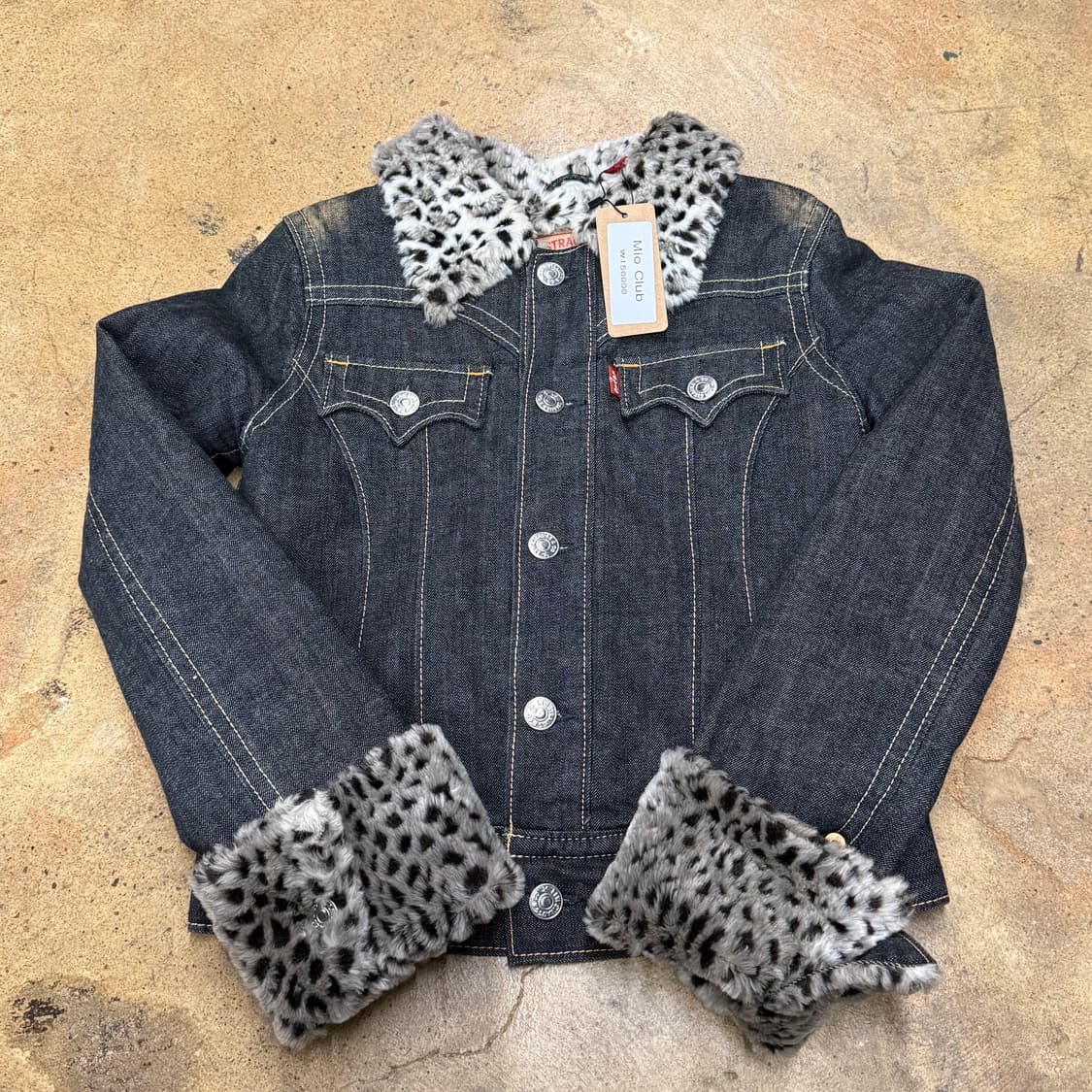 리바이스 호피 흑청 데님 청 자켓 90 상품이미지2