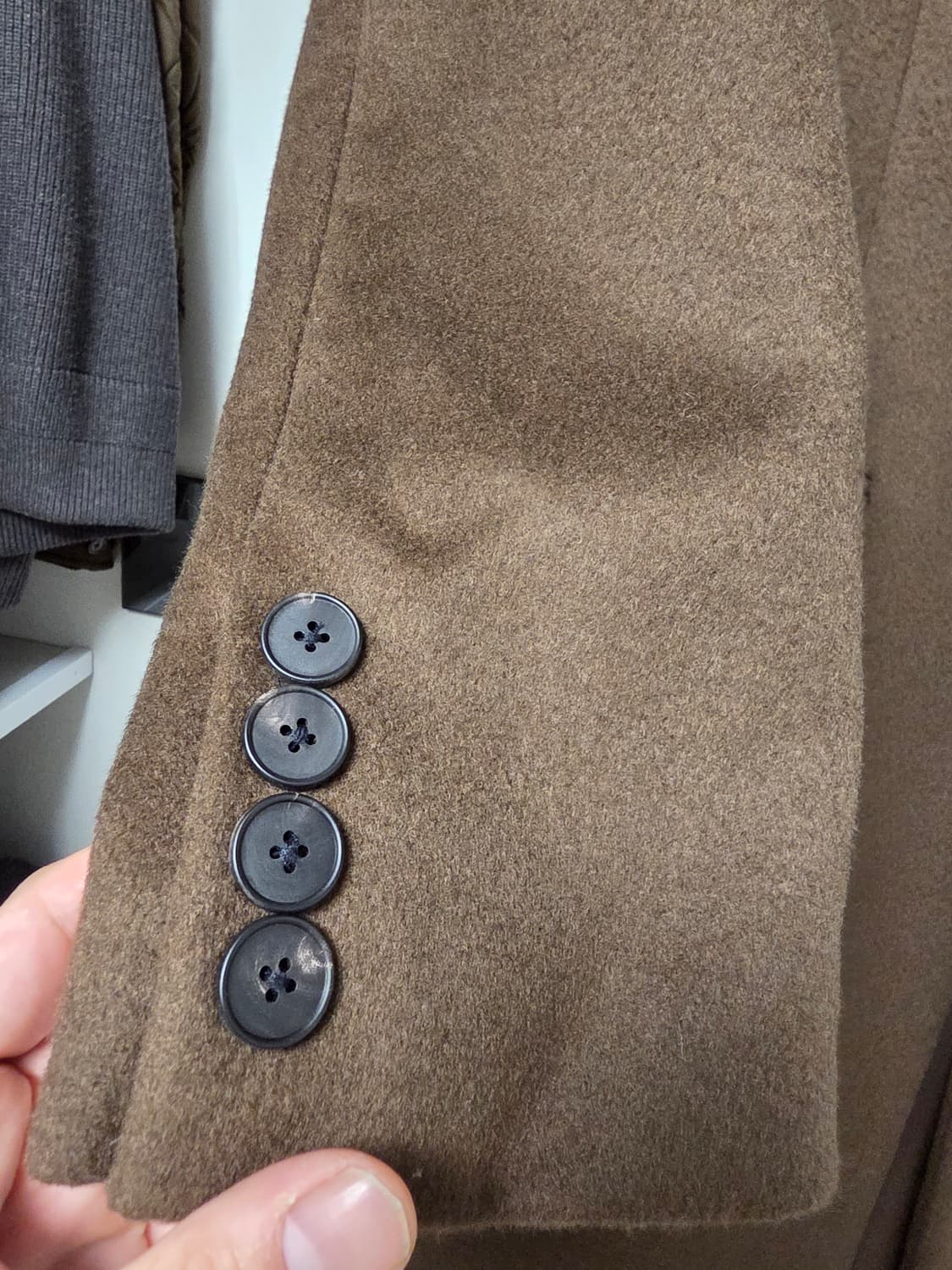 마마가리 뉴 컬렉션무드 싱글코트 캐시미어 브라운 상품이미지3