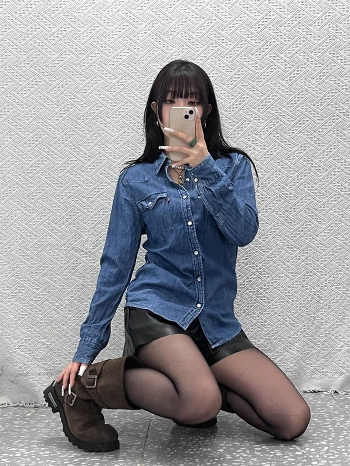 리바이스 빈티지 컨트리 캐주얼 슬림핏 데님셔츠 S C10979 상품이미지1