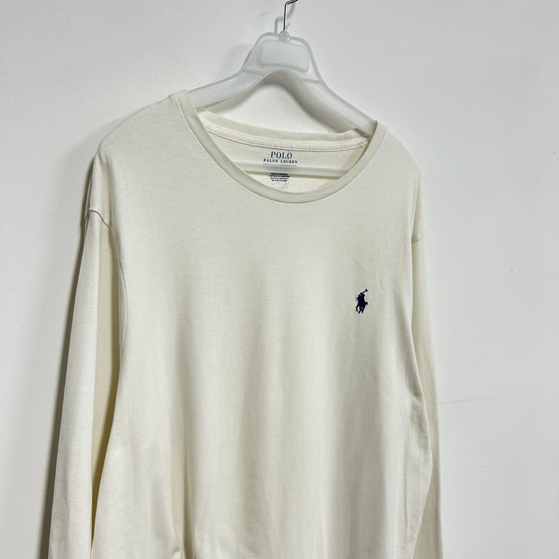 폴로 화이트 긴팔티[1650] 상품이미지4