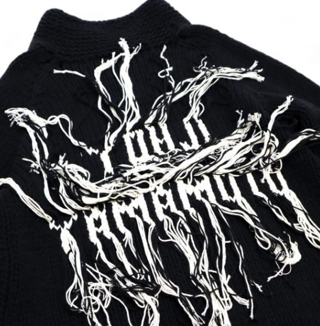 Yohji Yamamoto pour homme 백로고 프린지 가디건 상품이미지7