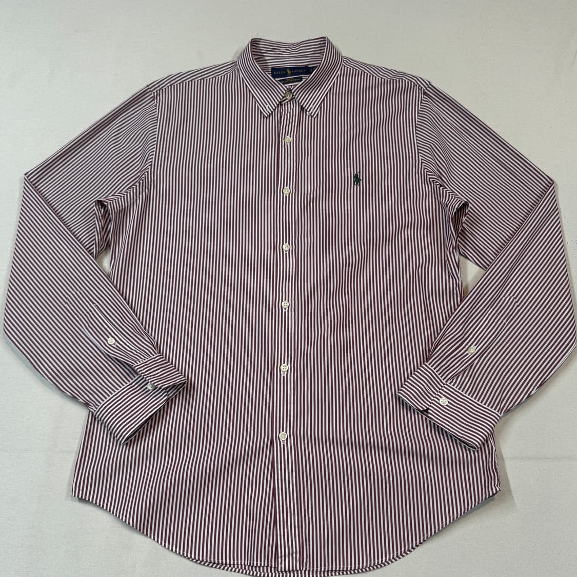 L) 폴로 랄프로렌 클래식 레드 스트라이프 포플린 셔츠 상품이미지2