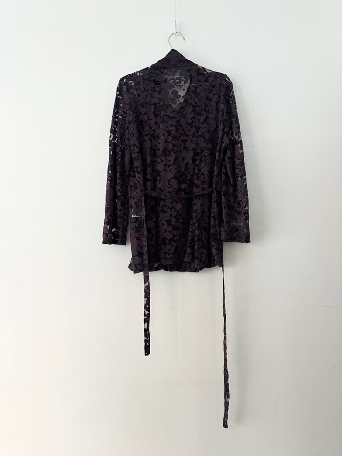 Jacquard string shirt / purple brown 상품이미지7