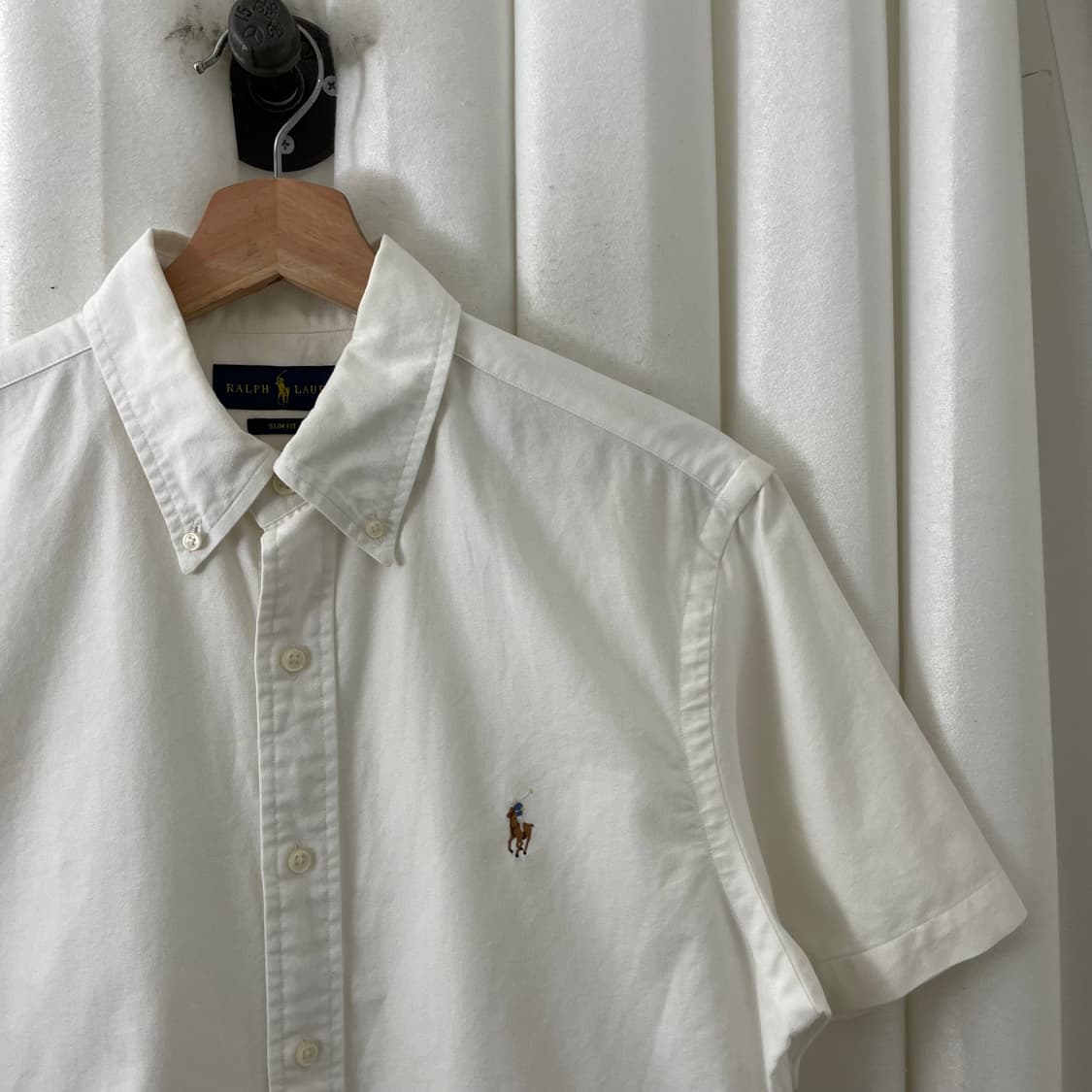 폴로 화이트 옥스포드 포니 반팔셔츠 상품이미지4