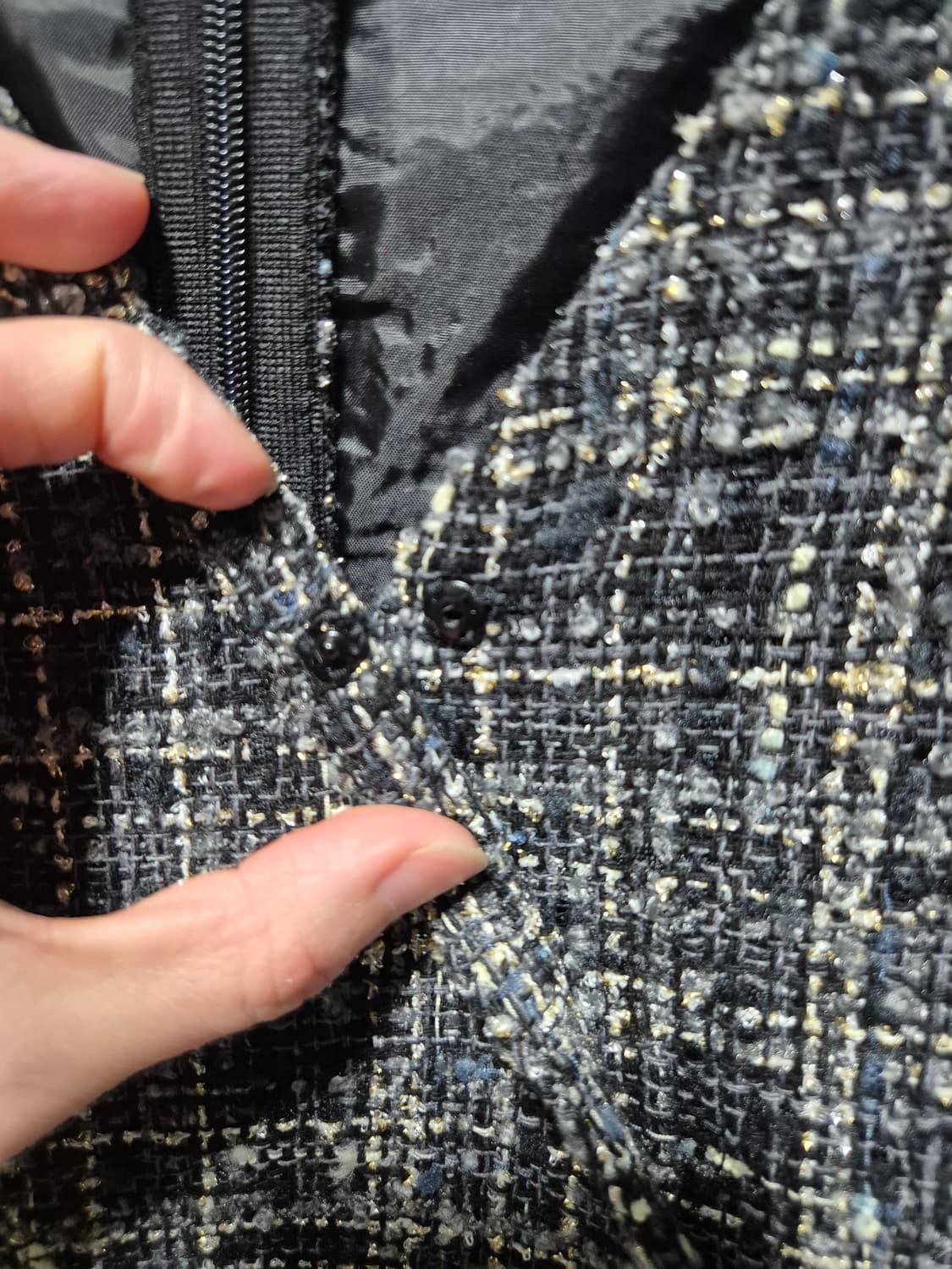 (세일)(새상품)NAIN 트위드 반팔 미니 원피스 상품이미지6