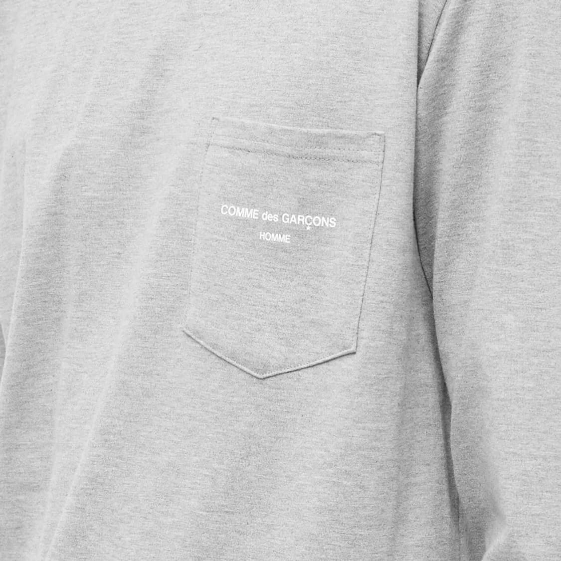 [M]꼼데가르송 옴므 롱슬리브 멜란지그레이 새상품 상품이미지3