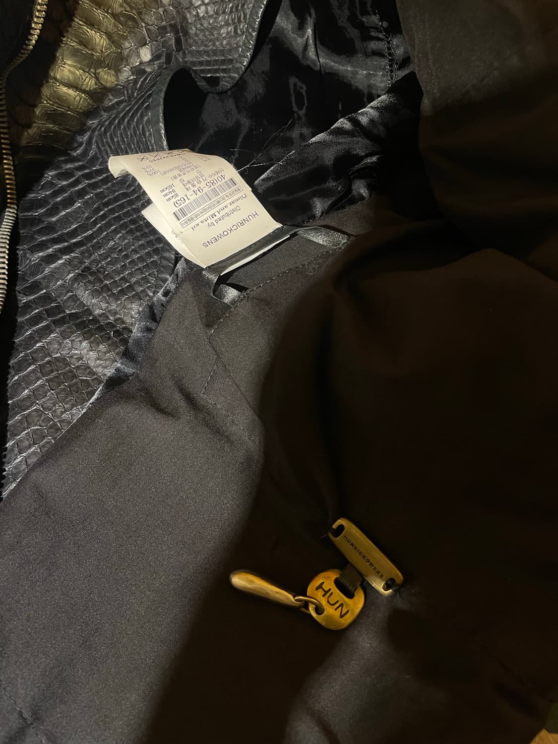 HUN RICK OWENS PYTHON LEATHER JACKET 상품이미지7