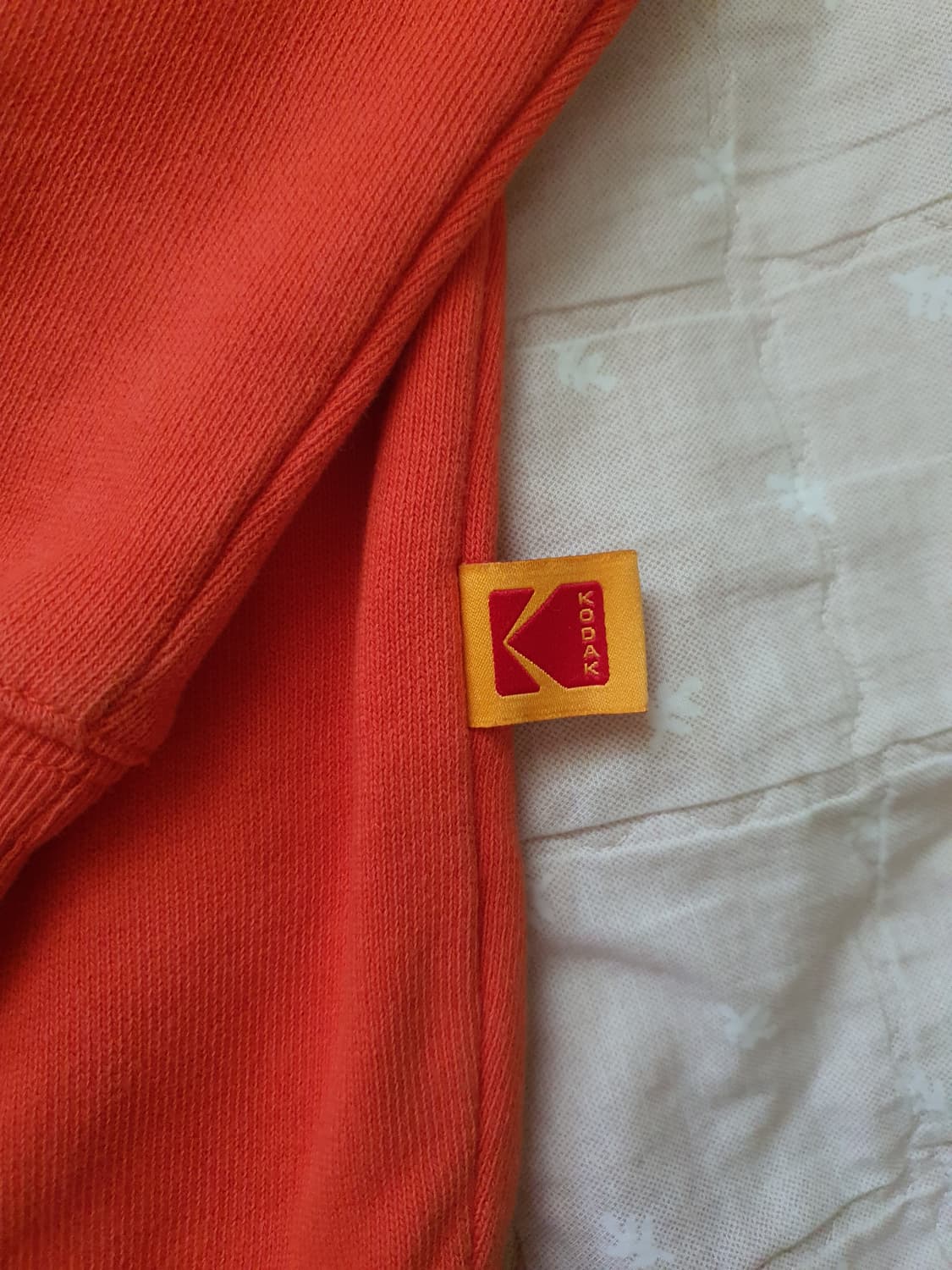 코닥 Kodak 레인보우 자수 로고 맨투맨 스웻셔츠 오렌지 S (새제품) 상품이미지4