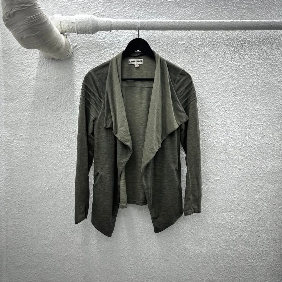 Olive Draped Waterfall Cardigan  상품이미지3