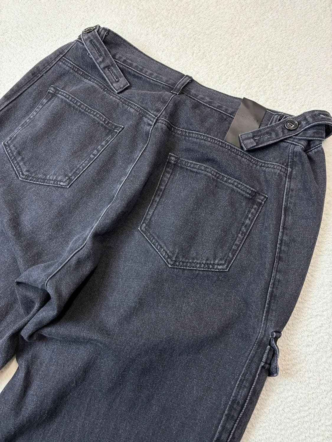 노이어 피그먼트 다잉 유틸리티 카고 와이드 데님 팬츠 PN6121 상품이미지7