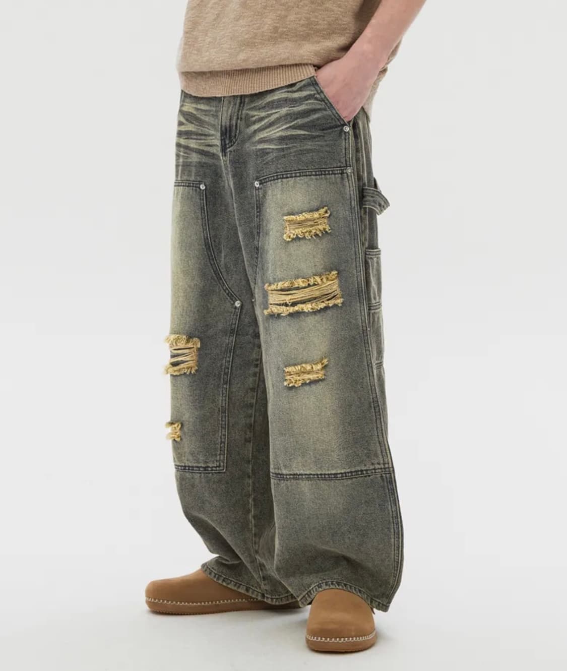 틀릴리온 더블니 카펜터 데님 상품이미지1