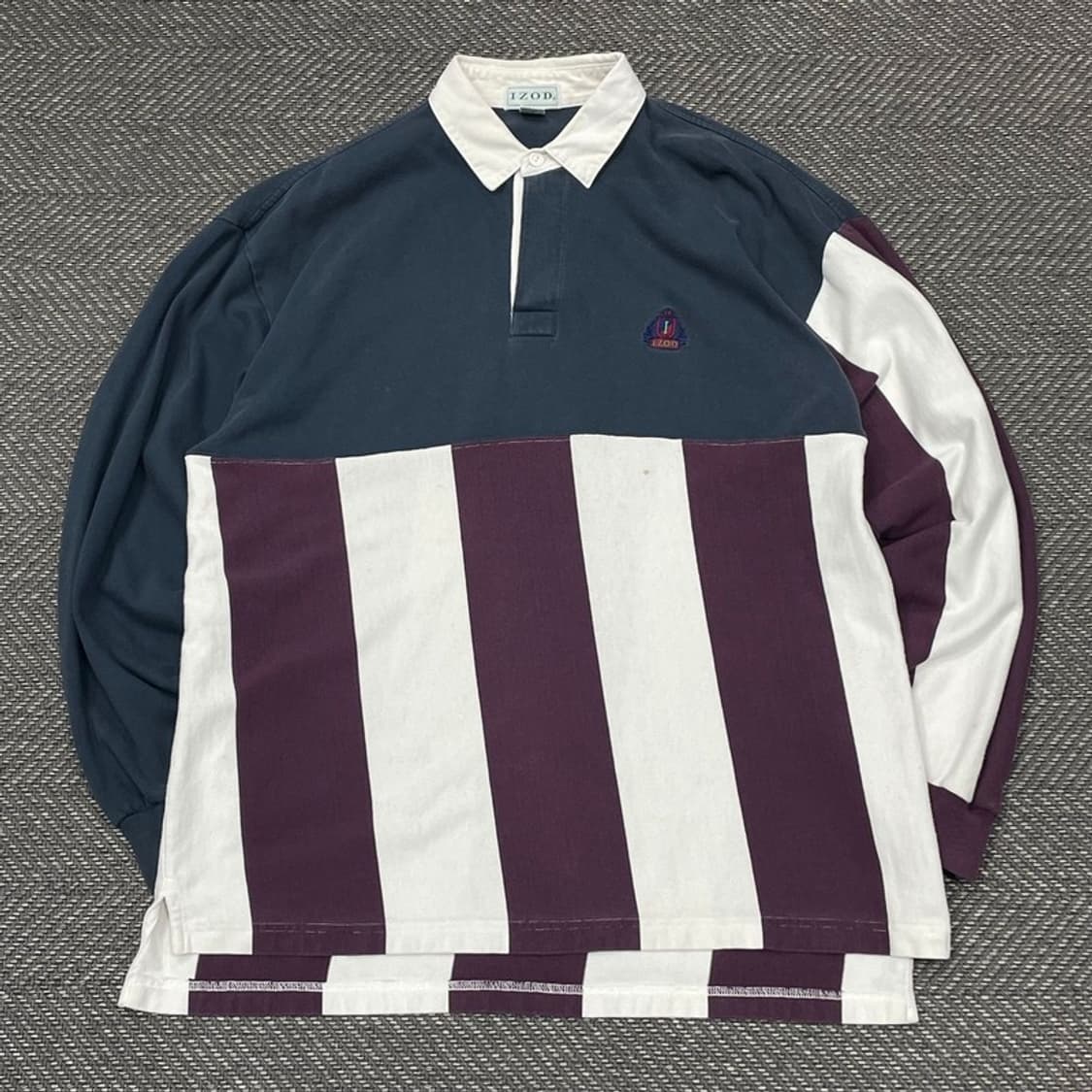 아이조드 자수 로고 럭비 티셔츠 v0337 상품이미지1