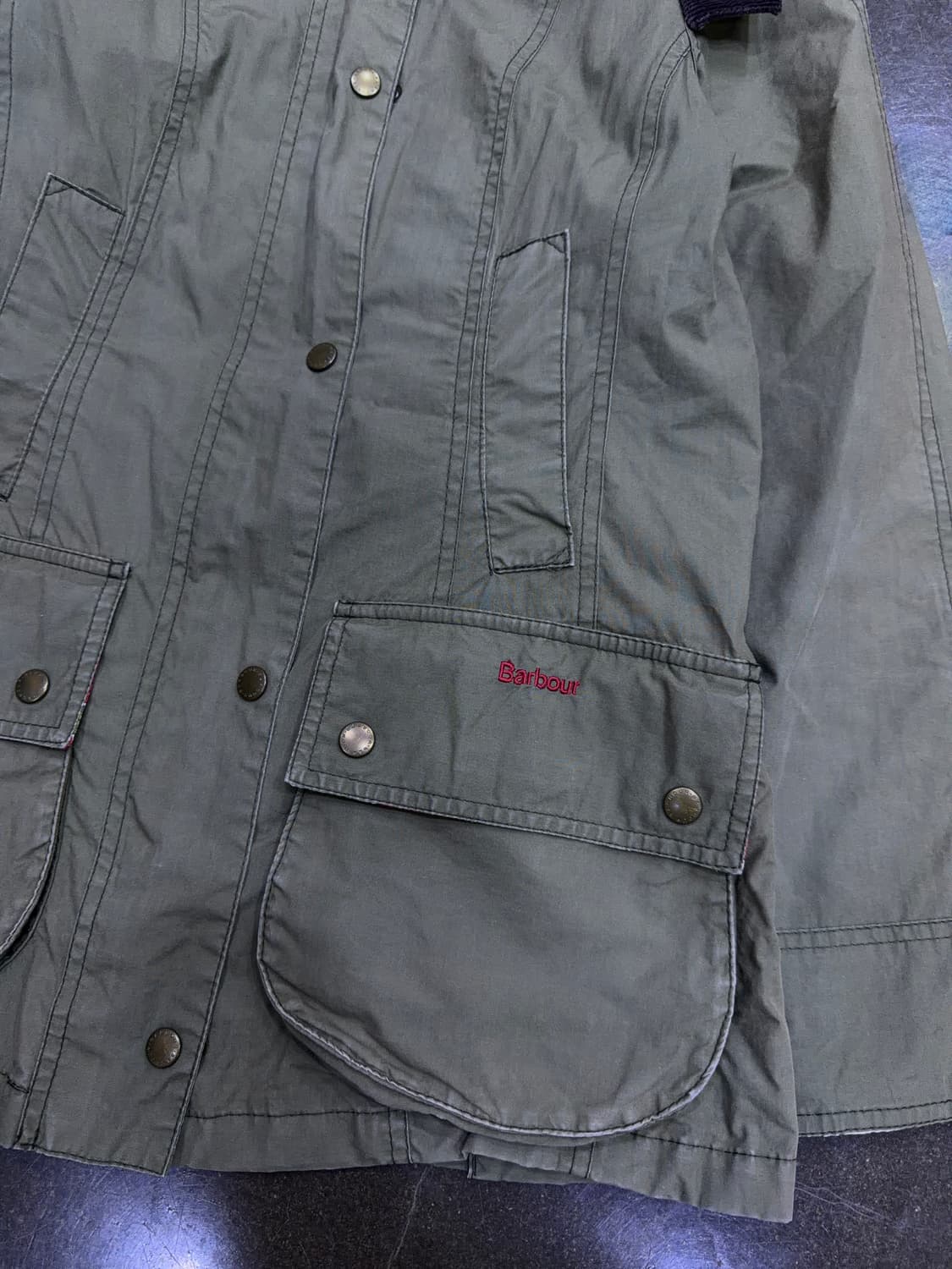 바버 로즈 비드넬 논왁스 자켓 올리브 UK8 상품이미지5