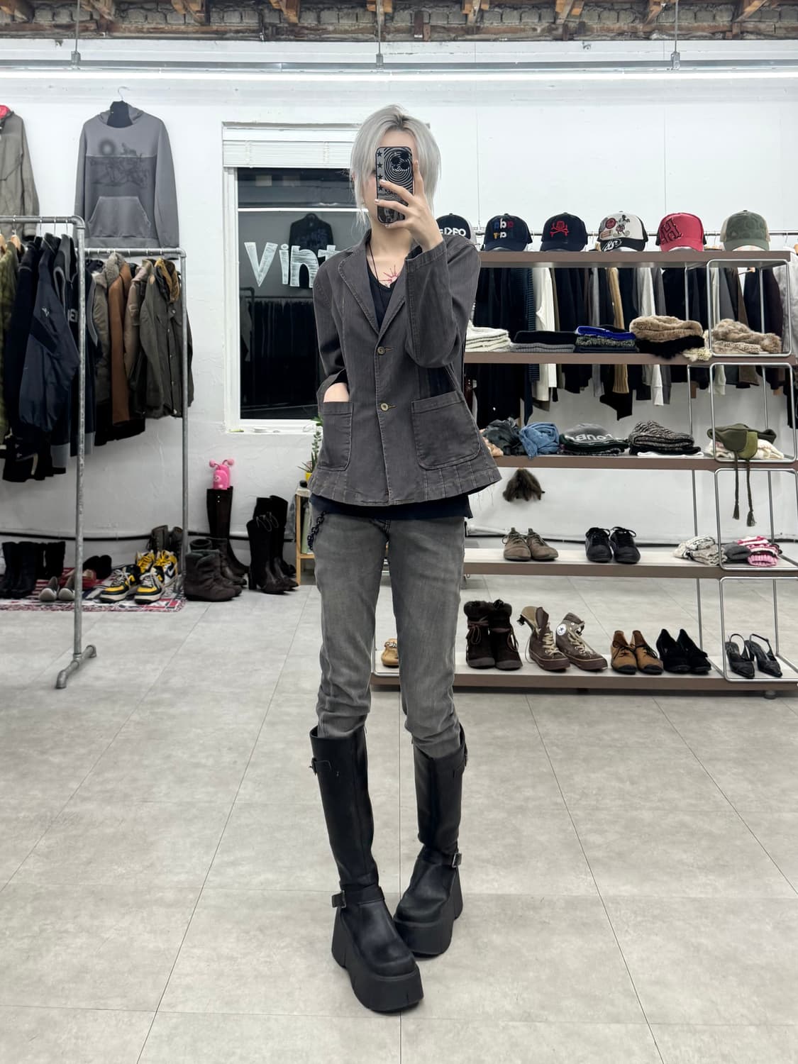 St.chris 스티치 데님 자켓 상품이미지7