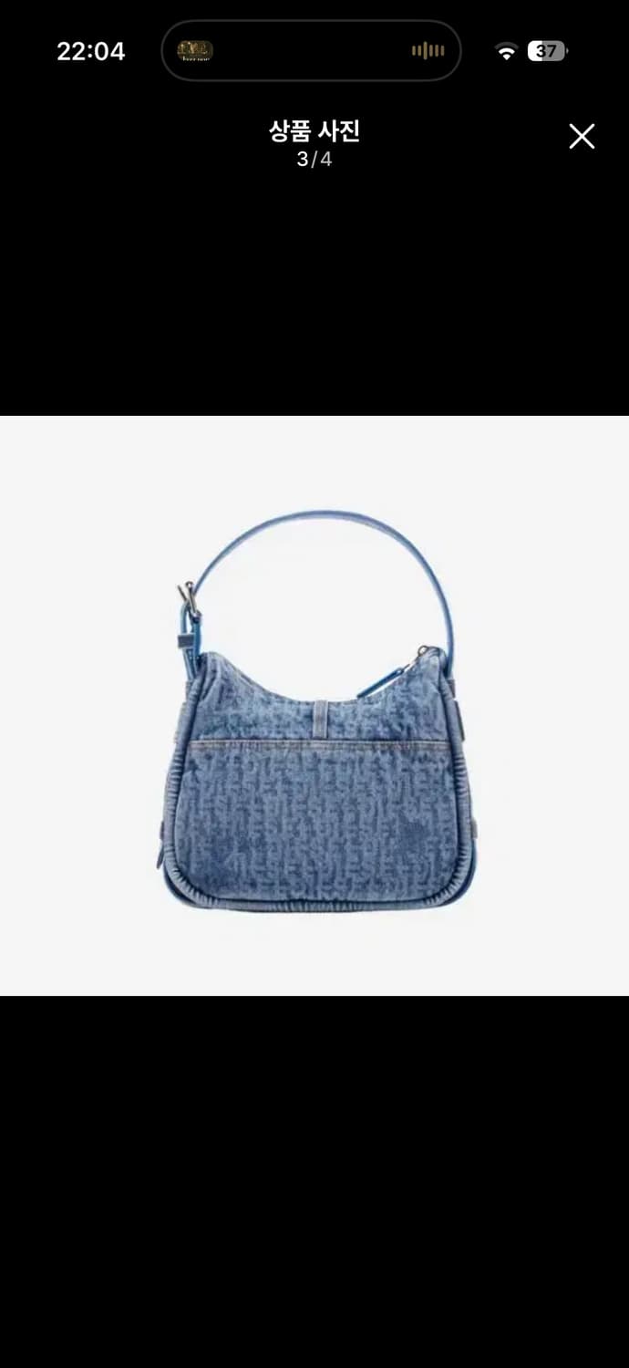 디젤 아일 호보백 인 모노그램 데님 블루 상품이미지3