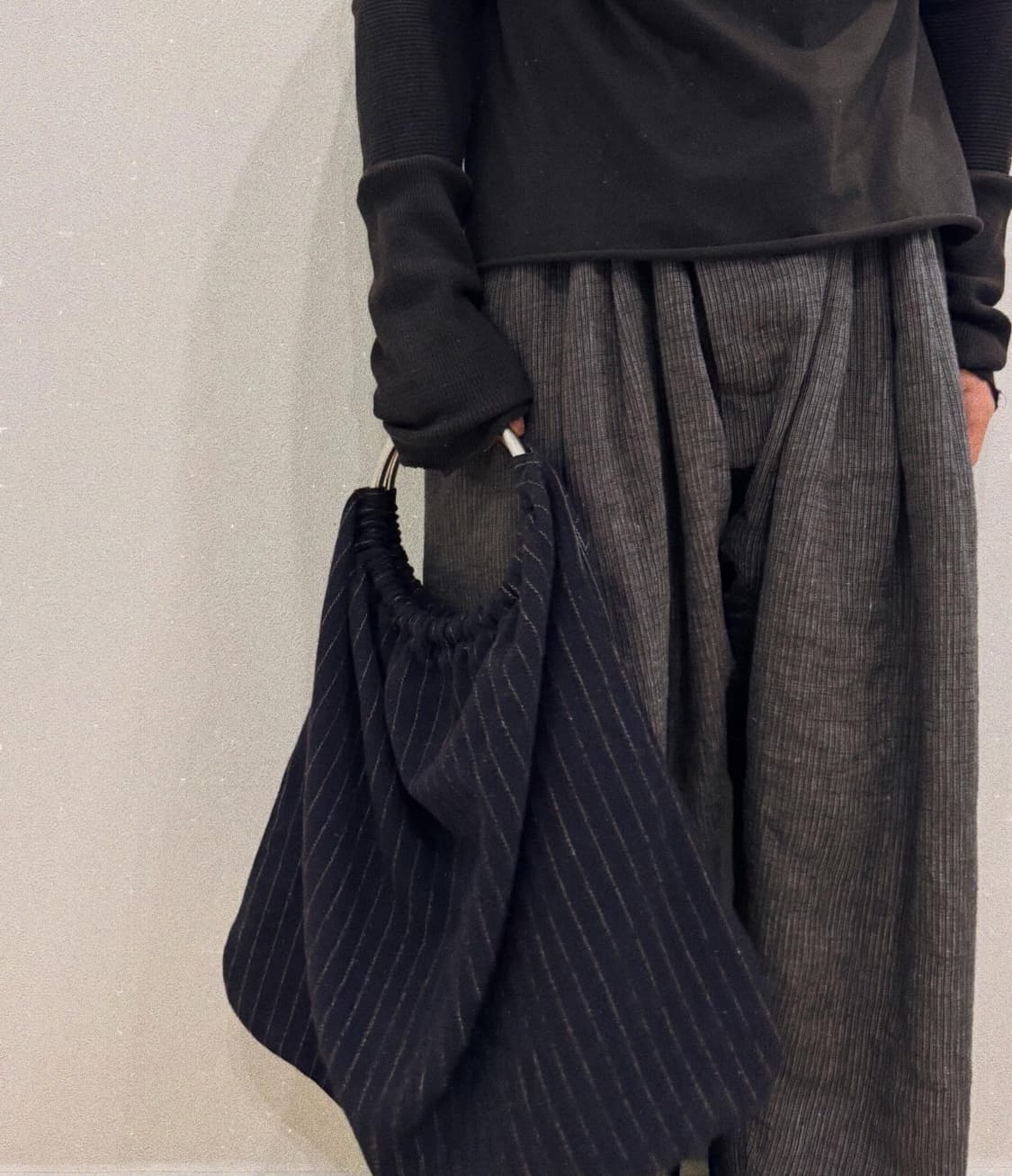 꼼데가르송 robe de chambre 스트라이프 울 링 핸들백 상품이미지7