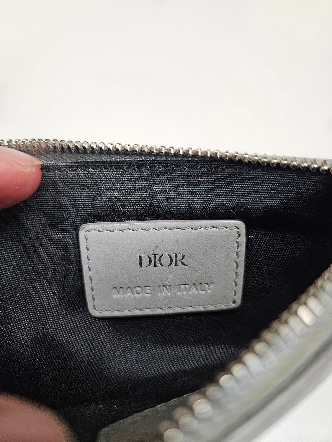 [정품, A급]디올 CD 아이콘 카프스킨 지퍼 카드지갑 상품이미지4