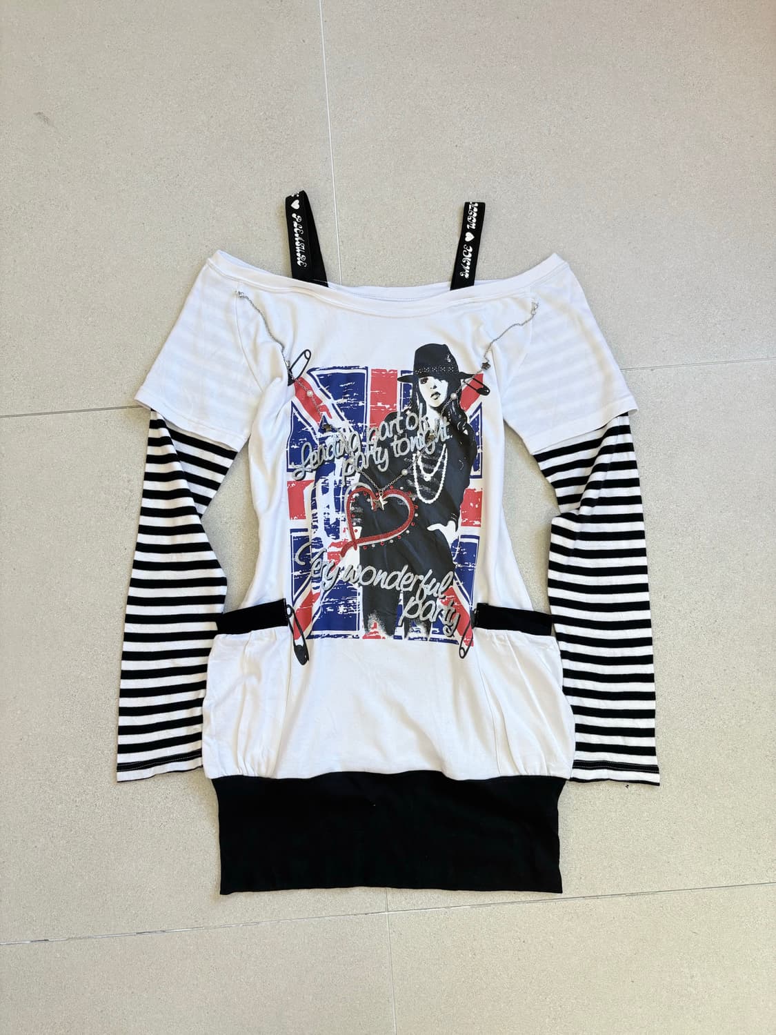 오프숄더 레이어드 롱슬리브 상품이미지1