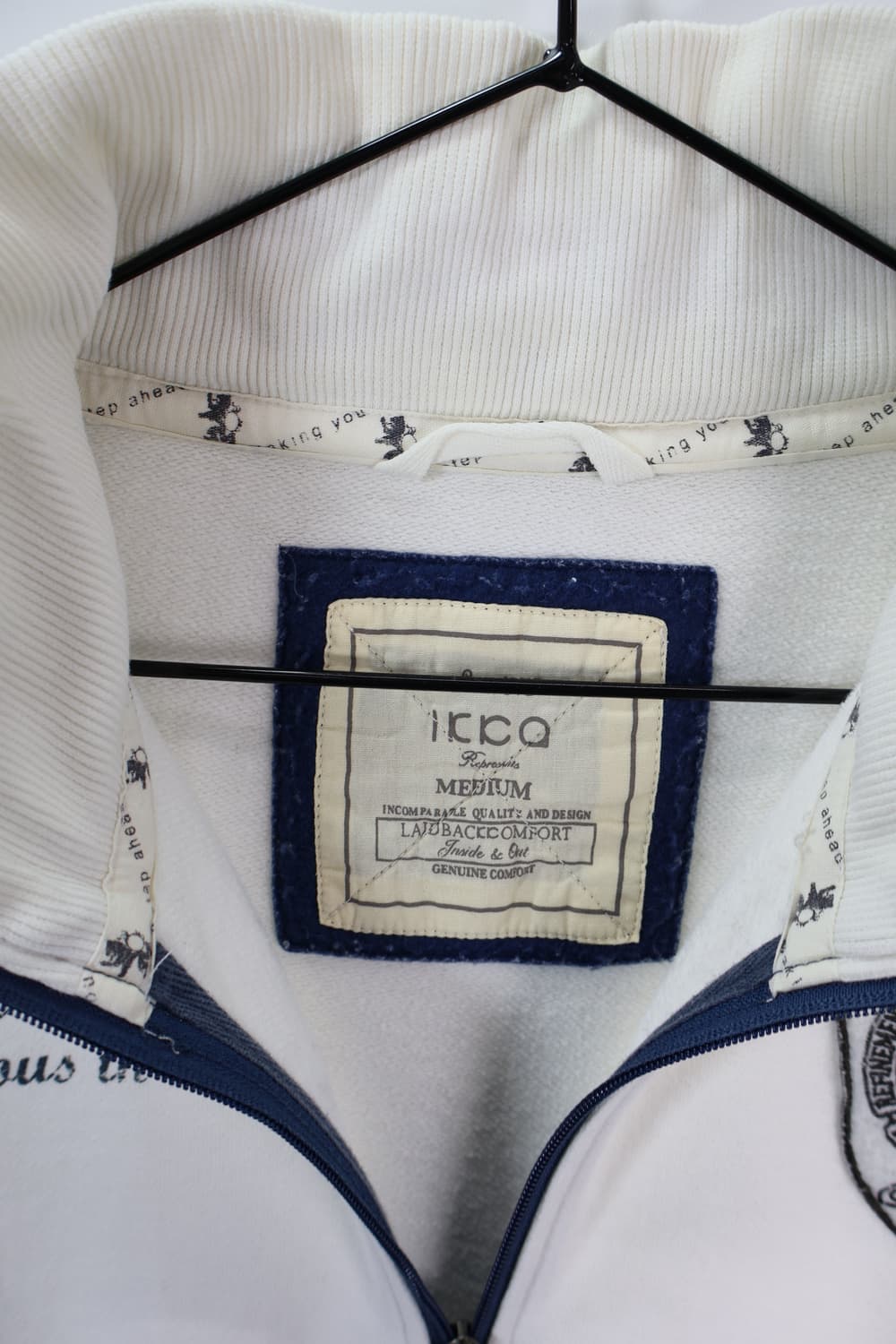 Jpn Kitsch White Cotton Zip Up 상품이미지6