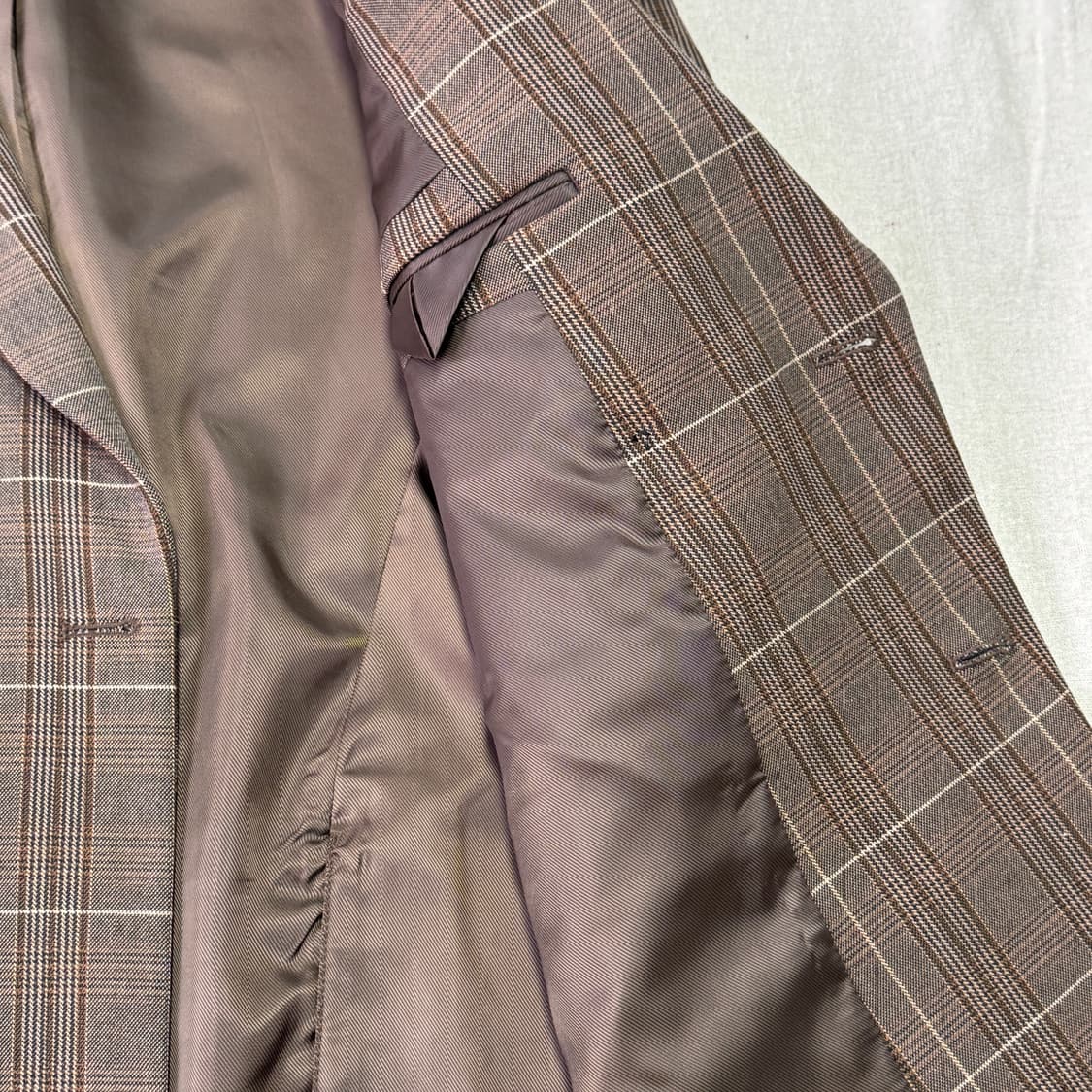 앤더슨벨 아테네 체크 더블 자켓 블레이저 S 상품이미지3