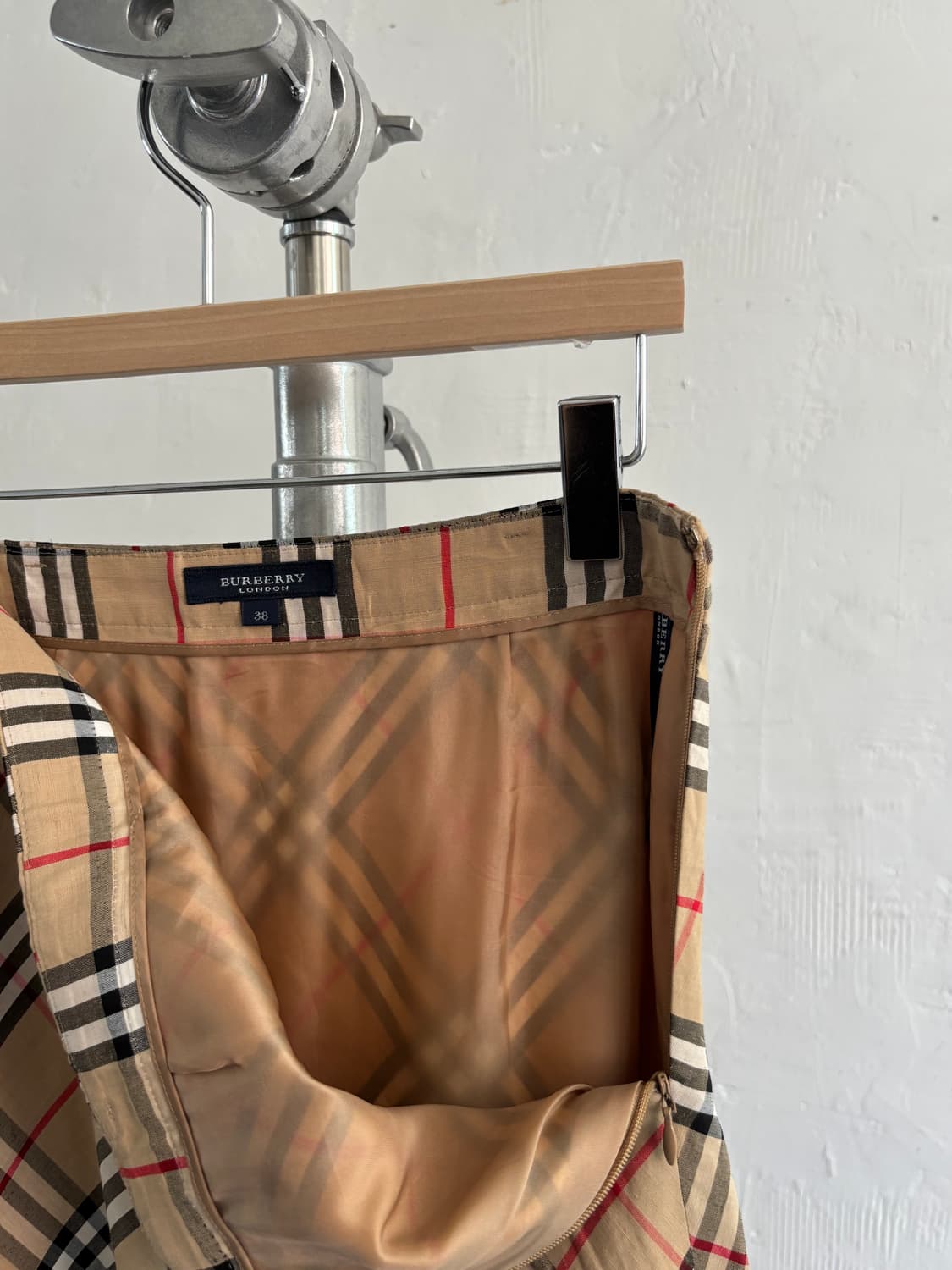 Burberry 버버리 런던 노바체크 린넨 미디 스커트 상품이미지4