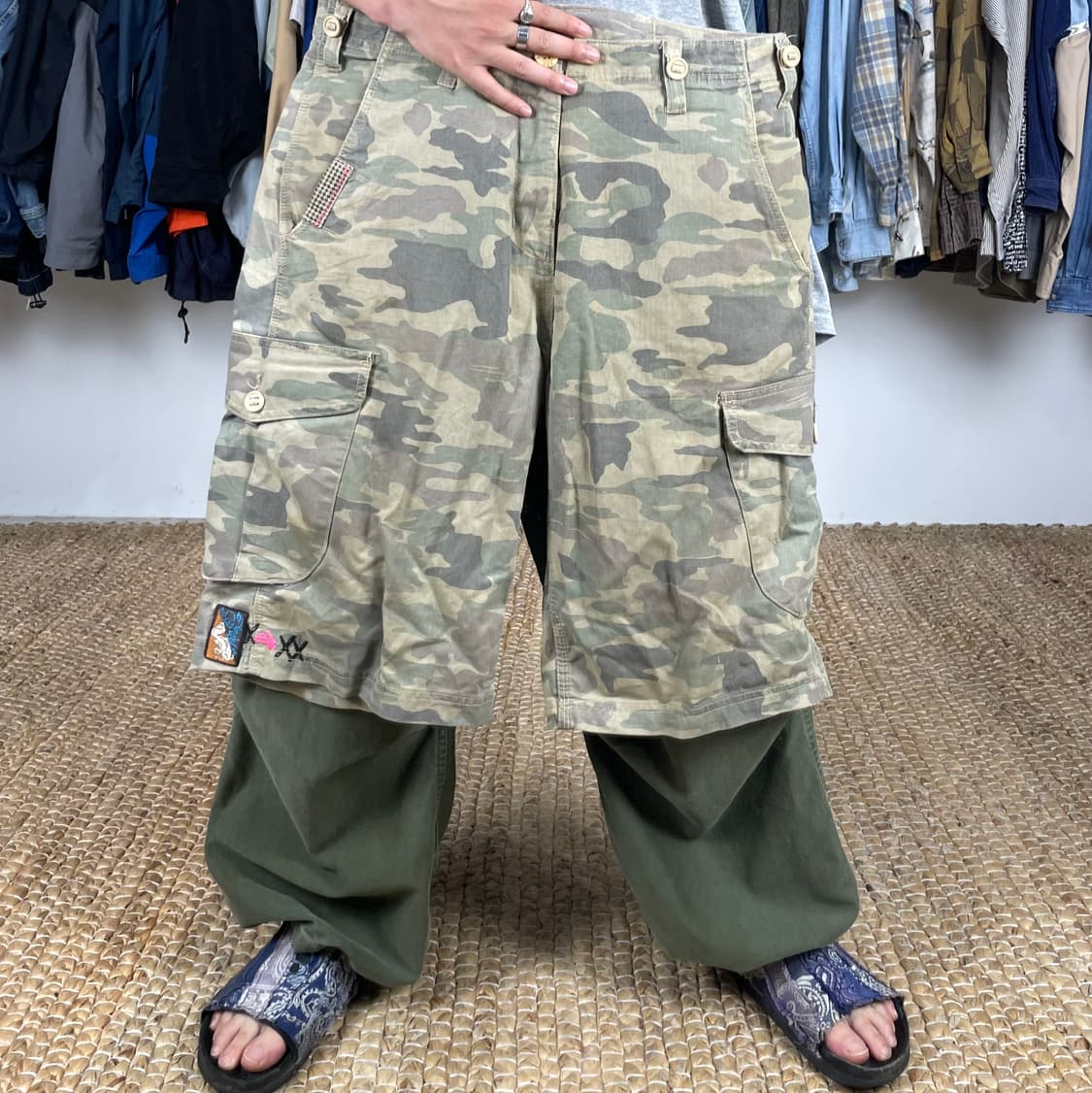 2000s 퀵실버 Japan 카모 반바지 상품이미지5