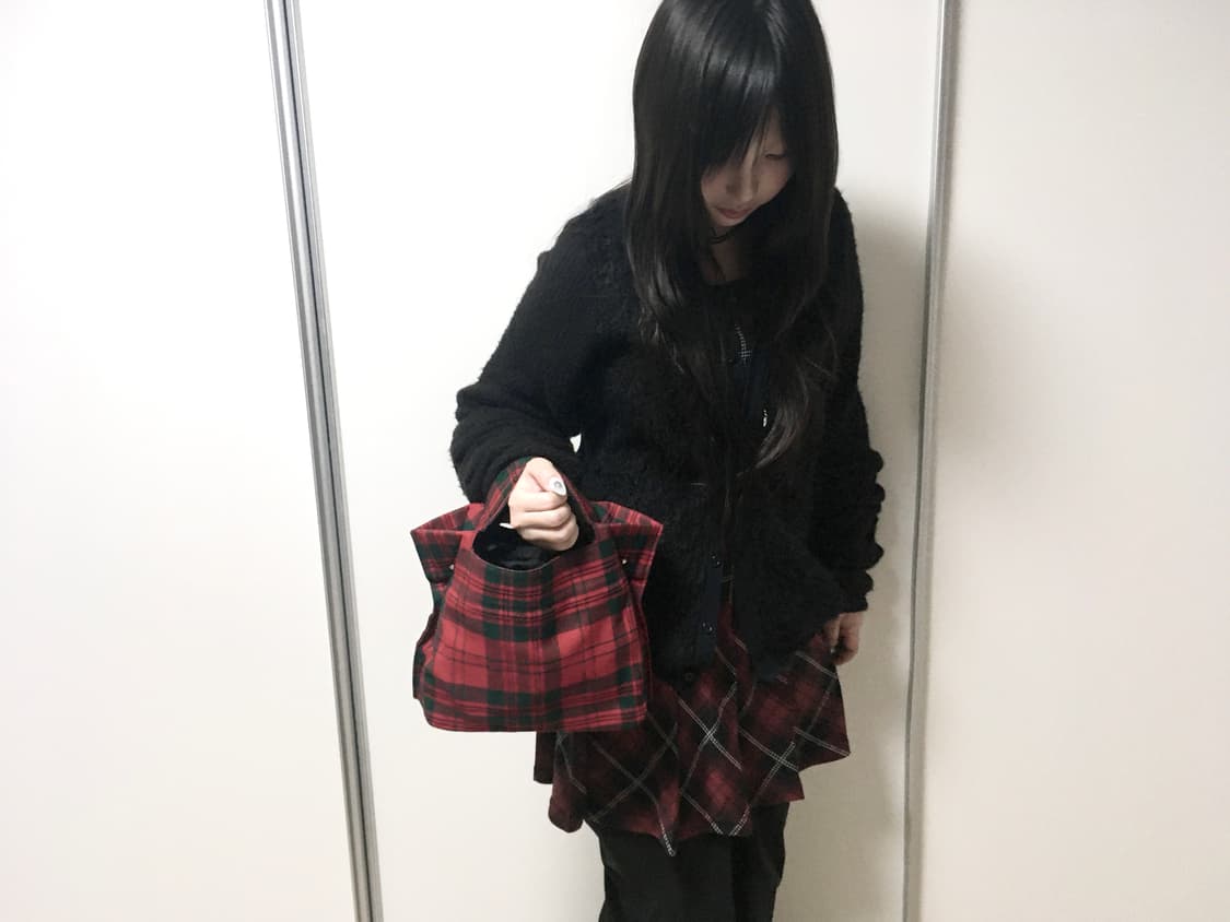 robe de chambre 꼼데가르송 타탄 체크 가방 상품이미지2