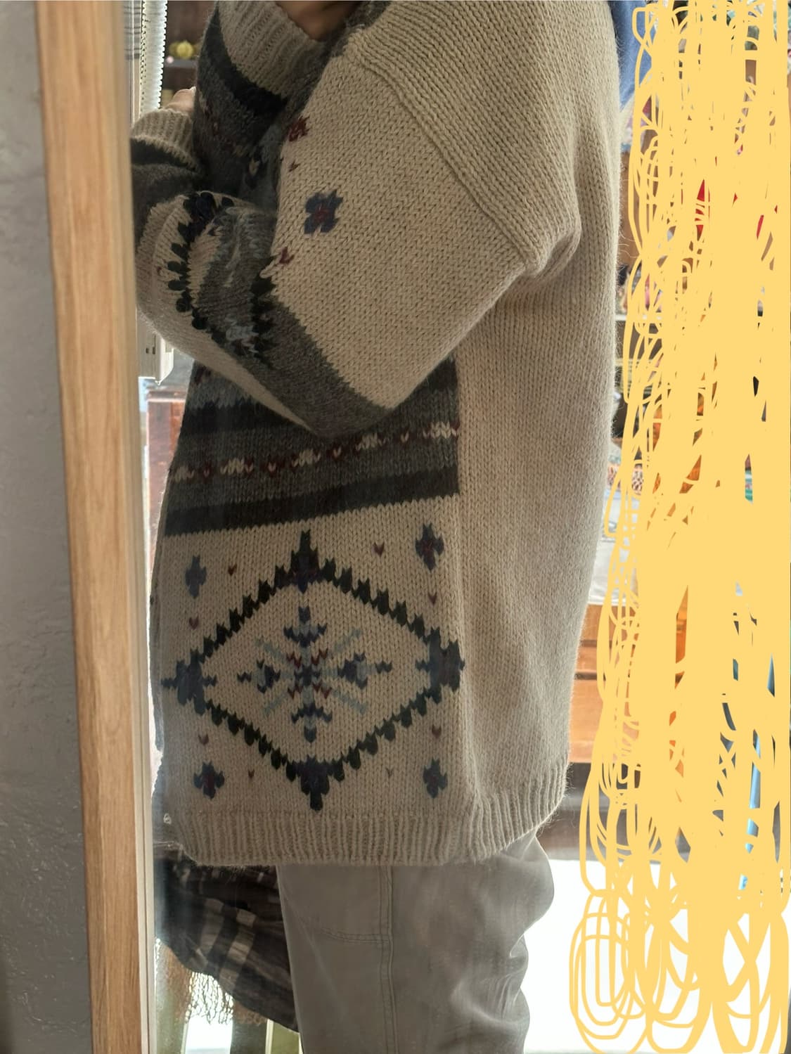 알파카 혼방 울 니트 가디건 상품이미지8