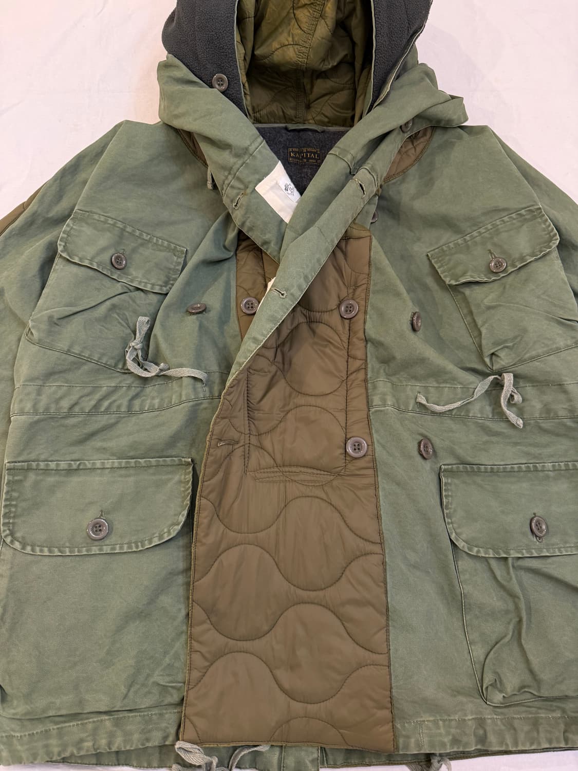 캐피탈 컨트리 져니 리메이크 퀼팅 링코트 올리브 상품이미지3