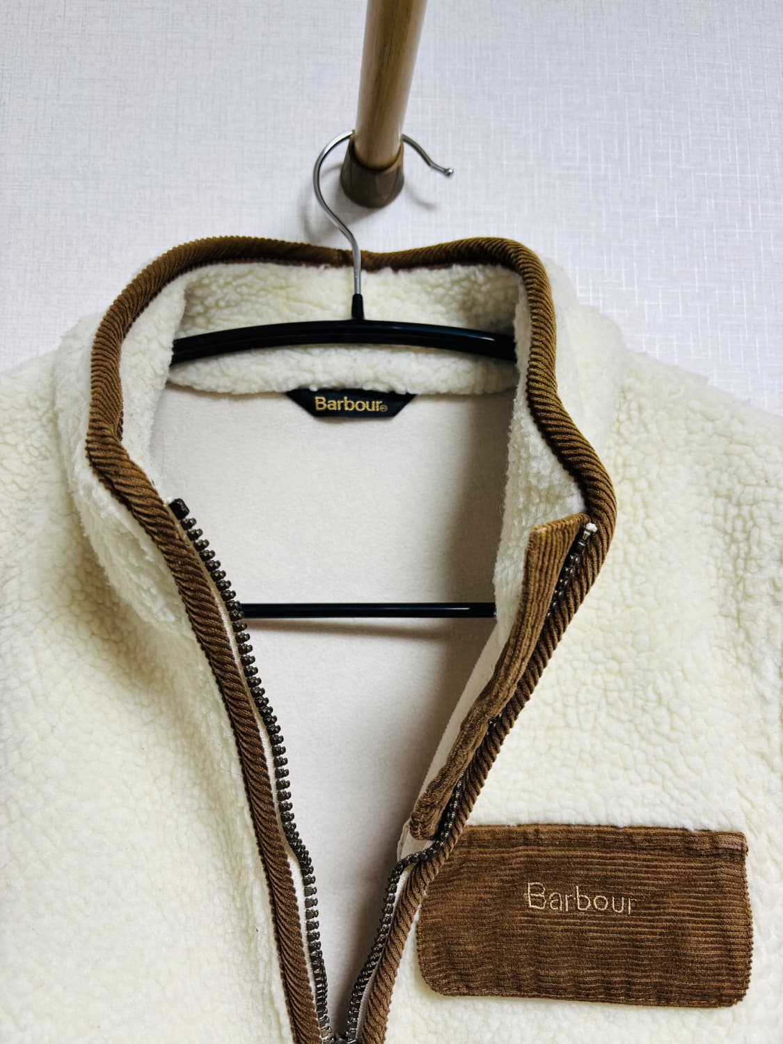 바버 Barbour 코듀로이 배색 플리스 집업 자켓 상품이미지2
