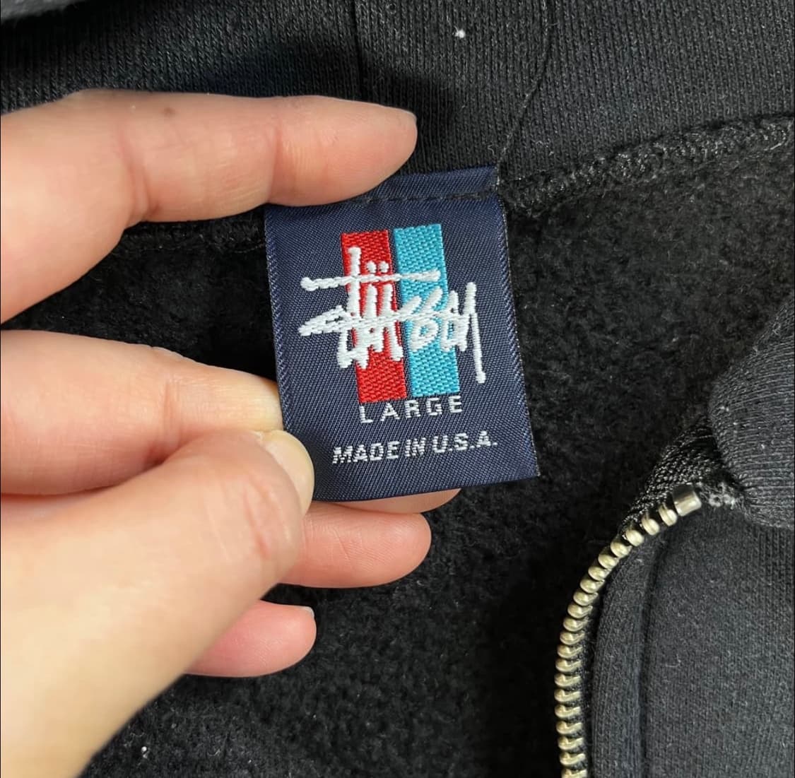 105 스투시 90s 아치로고 후드집업 상품이미지3