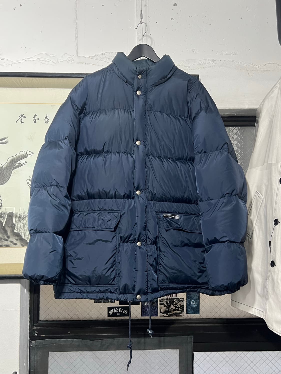 컨버스 네이비 빅 사이즈 패딩4L 상품이미지3