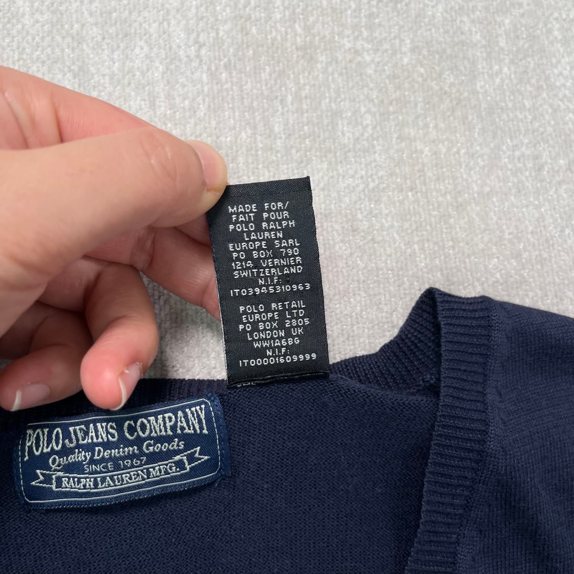 100 폴로랄프로렌 진스 브이넥 성조기 니트 상품이미지5