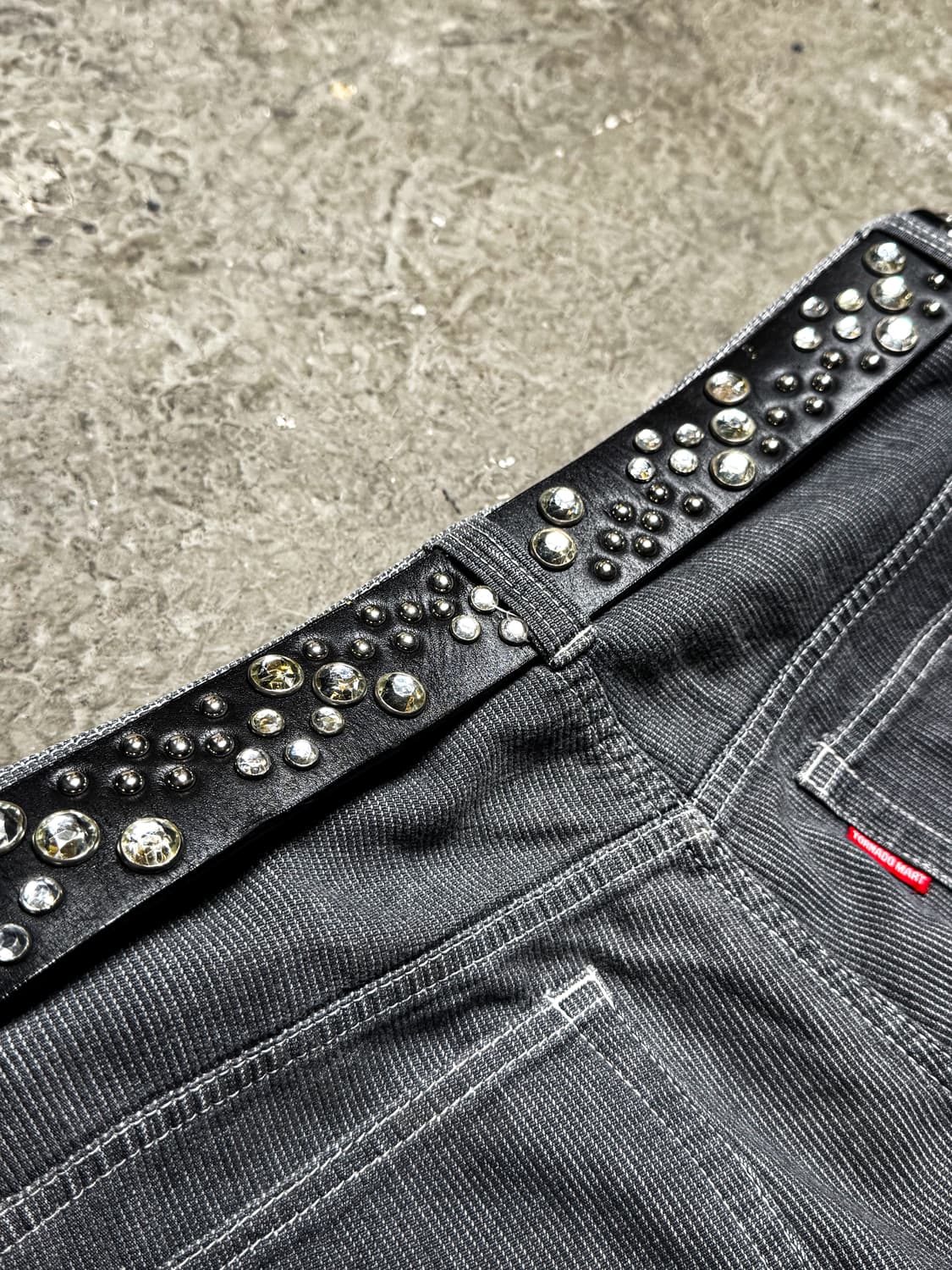 Stud & Cubic Western Buckle Belt 상품이미지6