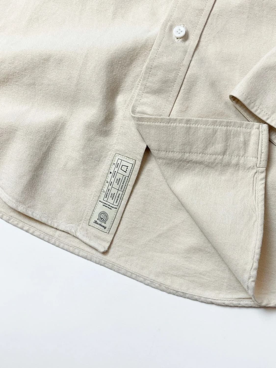 바스통 BASTONG 옥스퍼드 솔리드 포켓 셔츠 A1389 상품이미지4