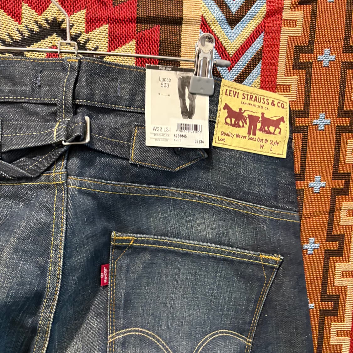 새상품)리바이스 503 Loose Fit 워싱 데님팬츠 상품이미지3