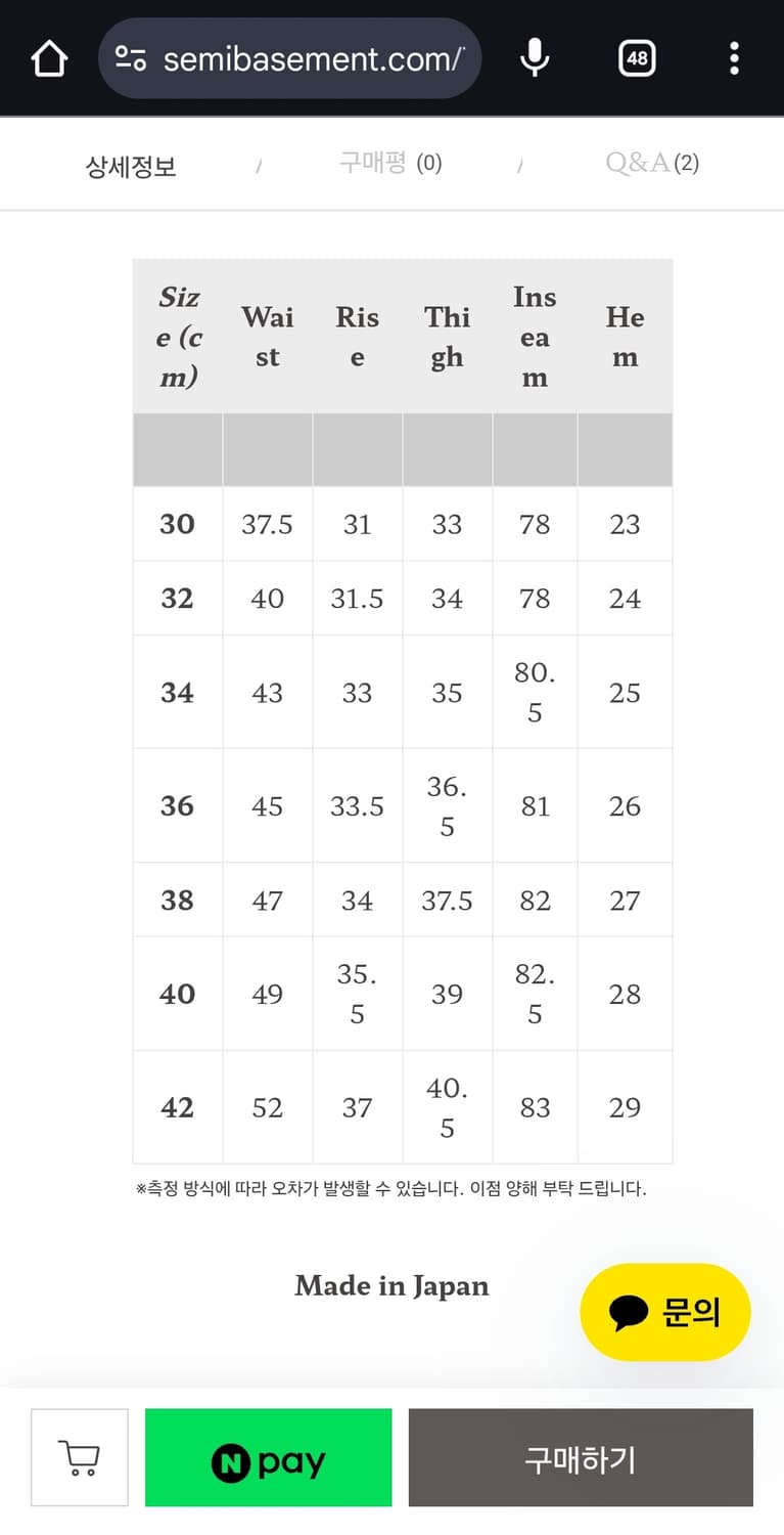 (34)트로피클로딩 1604 더트데님팬츠 신치백 셀비지 청바지 1605 상품이미지8