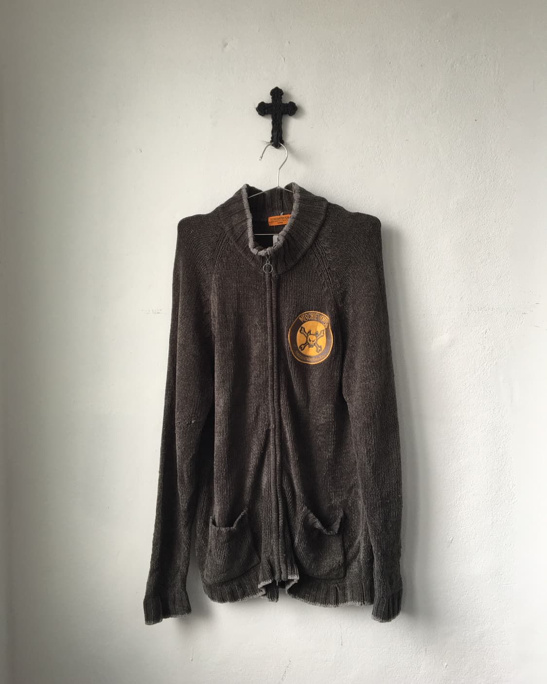 Graphic printing point ribbed high neck  상품이미지2