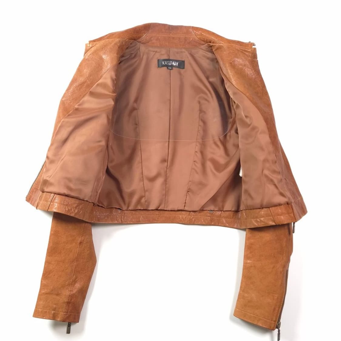 KASIBADY 리얼 양가죽 크롭 라이더 자켓 66 상품이미지5